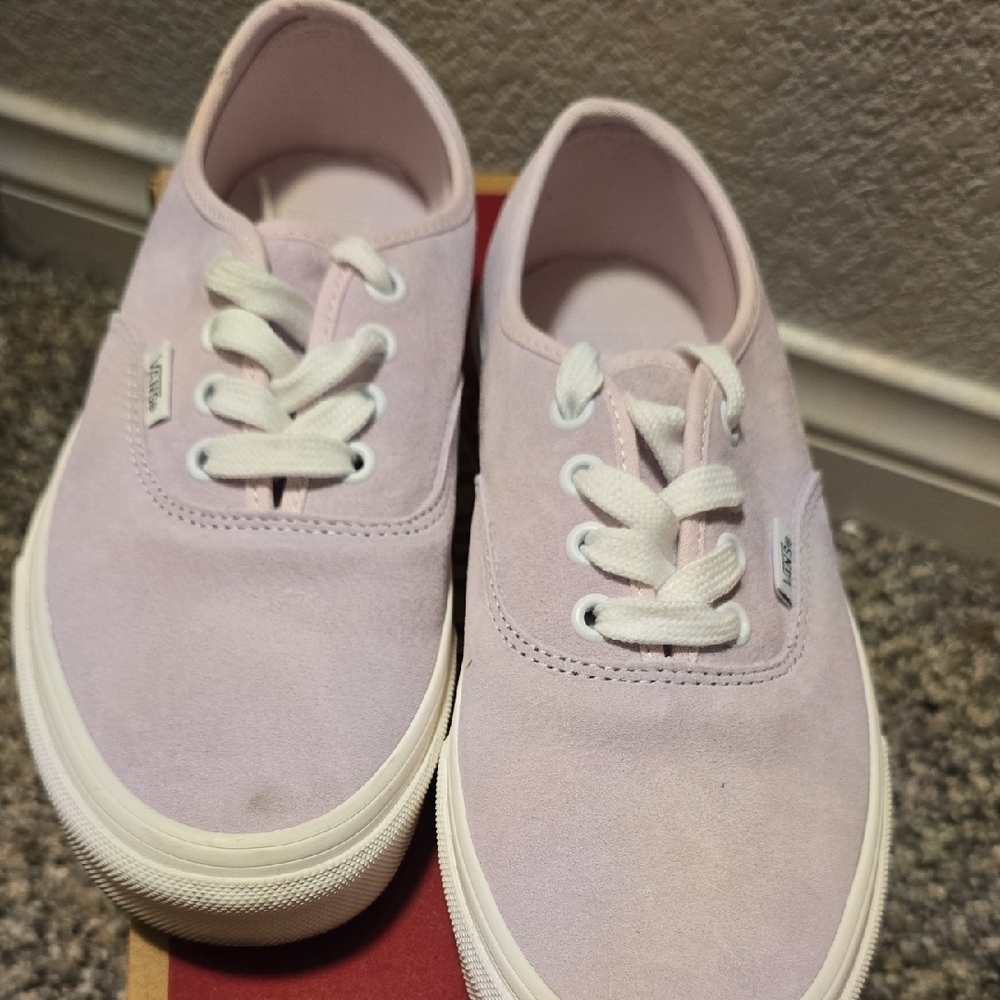 Vans Pink Canvas Sneakers Low-Top Casual